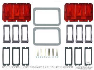 1967 Mustang Concours Tail Lamp Bezel & Lens Master Kit